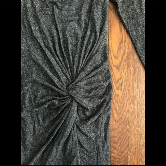 Ted Baker Long Sleeve Metallic Silver Knot Dress - Picture 3 of 10